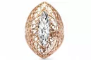 Zircon Or rose 14 carats vintage d'origine Anneau Bijoux vintage vrc090r